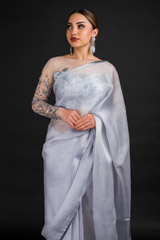 Grey Organza Saree_DSC4571-Edit
