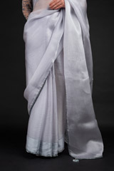 Grey Organza Saree_DSC4573
