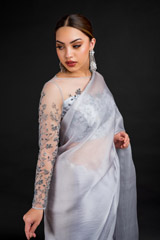 Grey Organza Saree_DSC4576-Edit