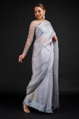 Grey Organza Saree_DSC4578-Edit