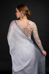 Grey Organza Saree_DSC4582-Edit