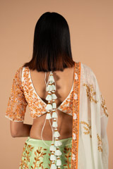 Mint Raws Silk LehengaDSC00136