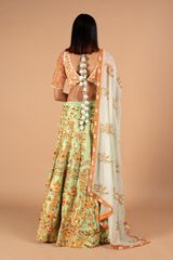 Mint Raws Silk LehengaDSC00138