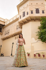 Mint Raws Silk LehengaDSC05920