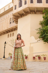 Mint Raws Silk LehengaDSC05923