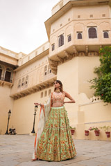 Mint Raws Silk LehengaDSC05932