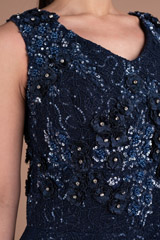 Blue Sleeveless Shimmer GownDSC05776