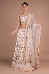 Ivory Embroidery Lehenga Set