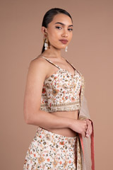 Ivory Embroidery Lehenga SetDSC05639