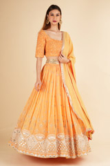 Pumpkin Orange Lehenga SetDSC01658