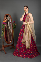 Burgundy Pink Thread Lehenga_DSC3157-Edit