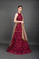 Burgundy Pink Thread Lehenga_DSC3165-Edit