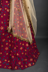 Burgundy Pink Thread Lehenga_DSC3171