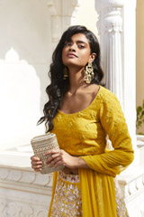 Yellow Jaal Lehenga2