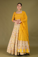 Yellow Jaal LehengaDSC05191