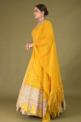 Yellow Jaal LehengaDSC05196
