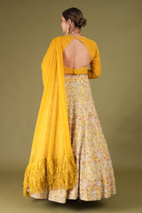 Yellow Jaal LehengaDSC05198