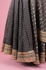Grey Chanderi Booti LehengaDSC05770