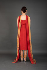 Rust Leaf Embellished Kurta Set_DSC3067-Edit