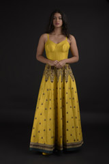 Yellow Embroidered Gown2108_video