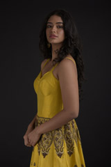 Yellow Embroidered Gown_SUB8209