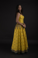 Yellow Embroidered Gown_SUB8213