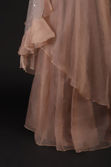 Bronze Organza Ruffled LehengaIMG_0859