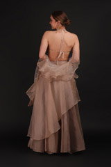 Bronze Organza Ruffled LehengaIMG_0877