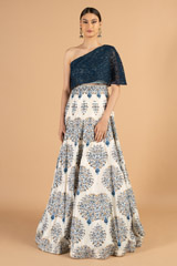 Printed Blue Top Bottom SetDSC04956