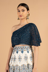 Printed Blue Top Bottom SetDSC04960