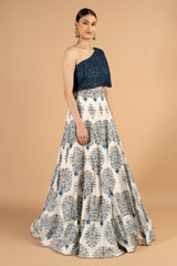 Printed Blue Top Bottom SetDSC04965