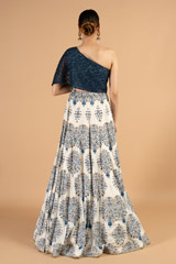 Printed Blue Top Bottom SetDSC04967