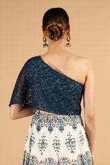 Printed Blue Top Bottom SetDSC04969