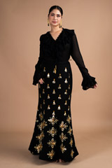 Black Neoprene Mermaid Skirt