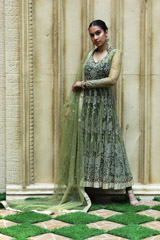 Green Net Anarkali SuitIMG_9197