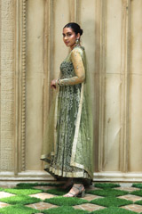Green Net Anarkali SuitIMG_9220