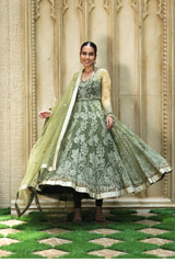 Green Net Anarkali SuitIMG_9238