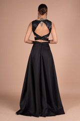 Black Skirt With Embroidered BlouseDSC05736