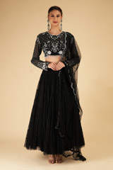 Black Tiered Lehenga SetDSC07197