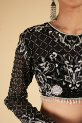 Black Tiered Lehenga SetDSC07199