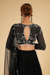 Black Tiered Lehenga SetDSC07208