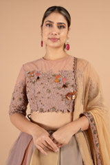 Peach Layered LehengaDSC03996