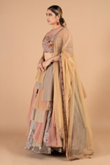 Peach Layered LehengaDSC03998