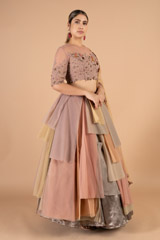 Peach Layered LehengaDSC04004