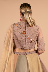 Peach Layered LehengaDSC04008