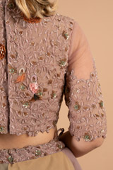 Peach Layered LehengaDSC04011