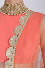 Peach Embroidered LehengaIMG_6290