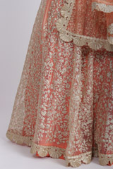 Peach Embroidered LehengaIMG_6296