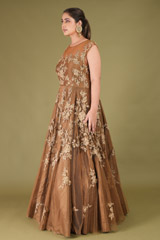 Golden Raw Silk GownDSC04972