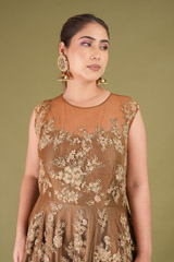 Golden Raw Silk GownDSC04975